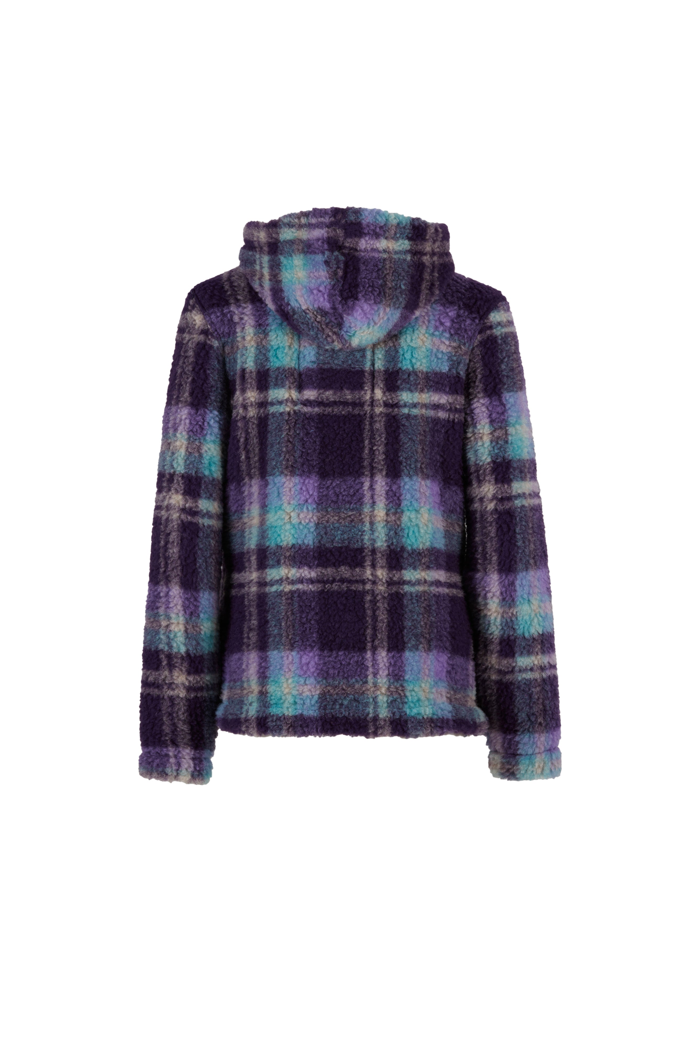 e9-anais-fleecejacke-fuxia-tartan-kariert-recycling-wolle image 7