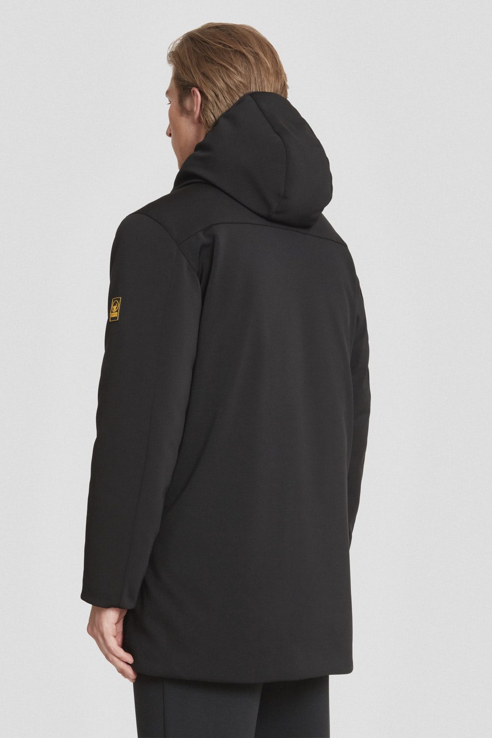 ciesse-softshelljacke-schwarz-lang-mit-kapuze-gef-ttert image 4