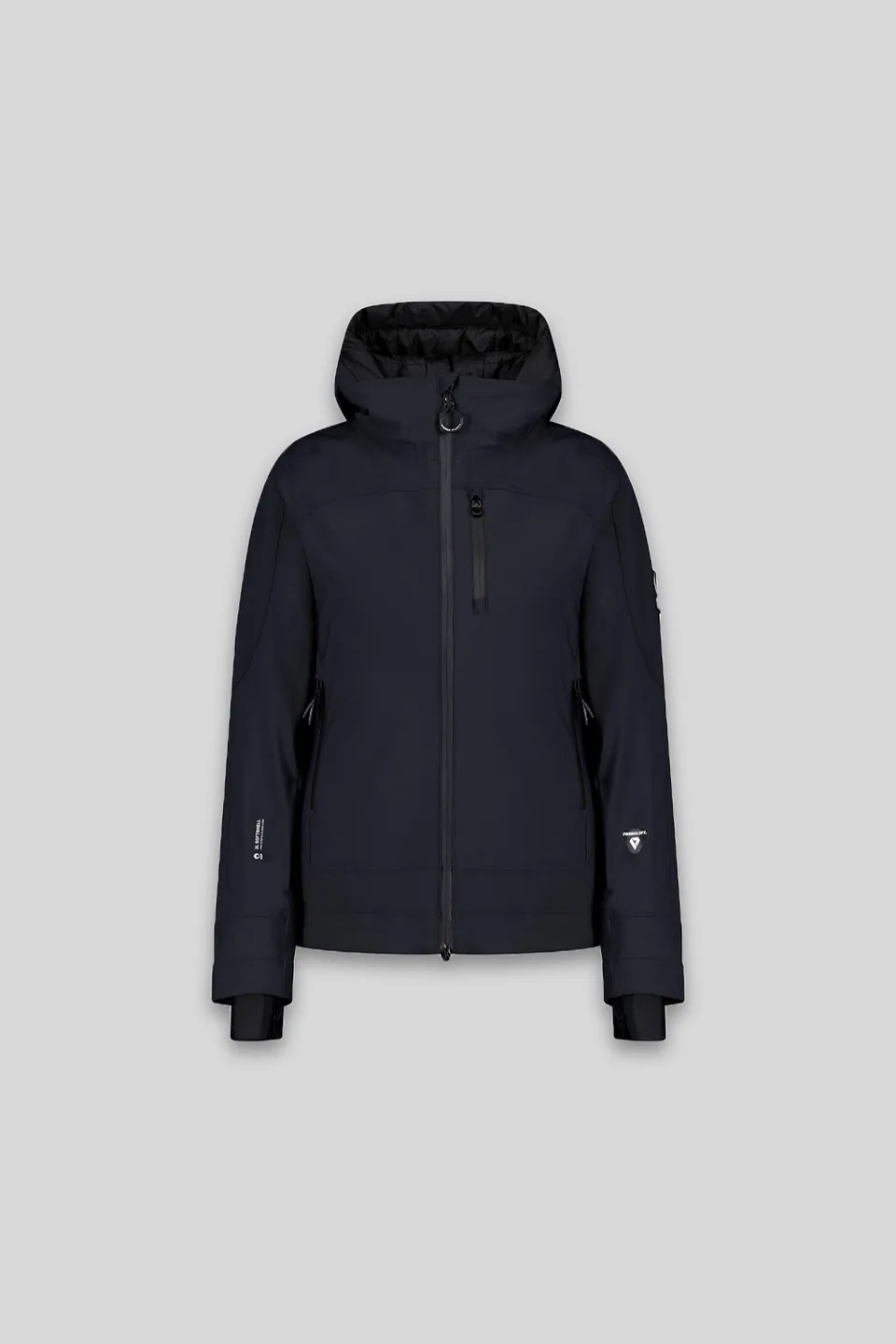 ciesse-blanca-skijacke-schwarz-mit-kapuze-softshell-primaloft image 1