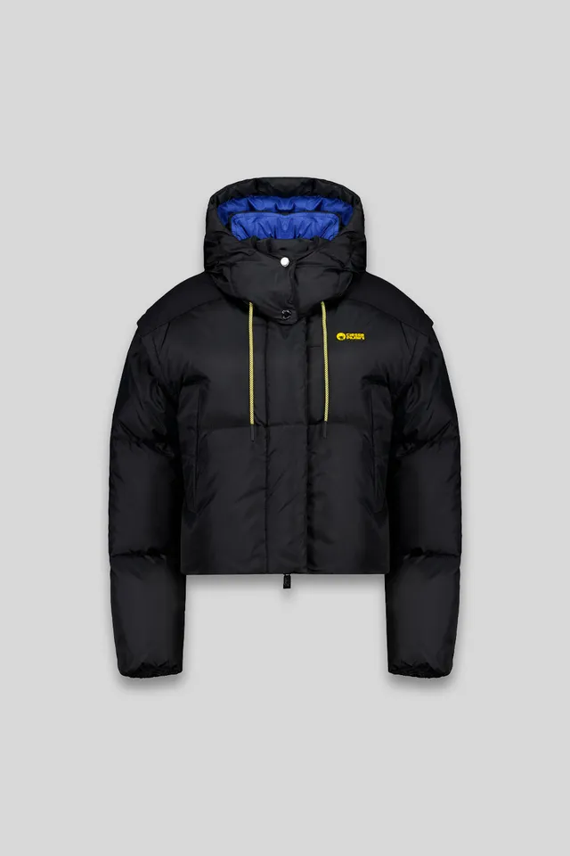 ciesse-nevada-daunenjacke-schwarz-crop-abnehmbare-rmel image 1