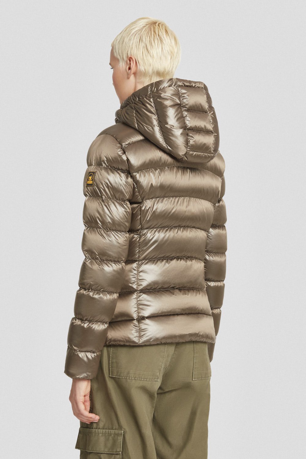 ciesse-outdoor-daunenjacke-braun-mit-kapuze-feder-90-10-800-fill image 4