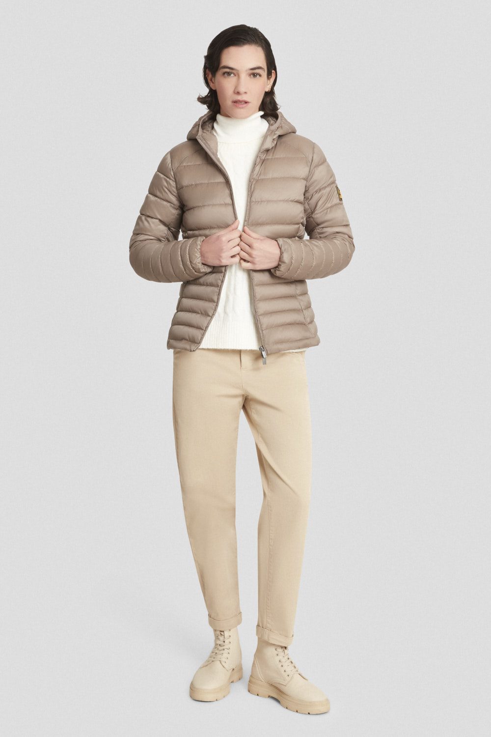 ciesse-outdoor-daunenjacke-kurz-braun-steppjacke-dwr image 1