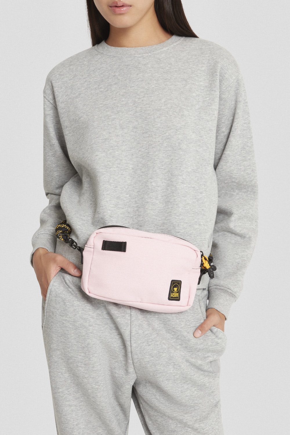 ciesse-outdoor-borse-e-zaini-bauchtasche-rosa-canvas-doppel-zip image 2
