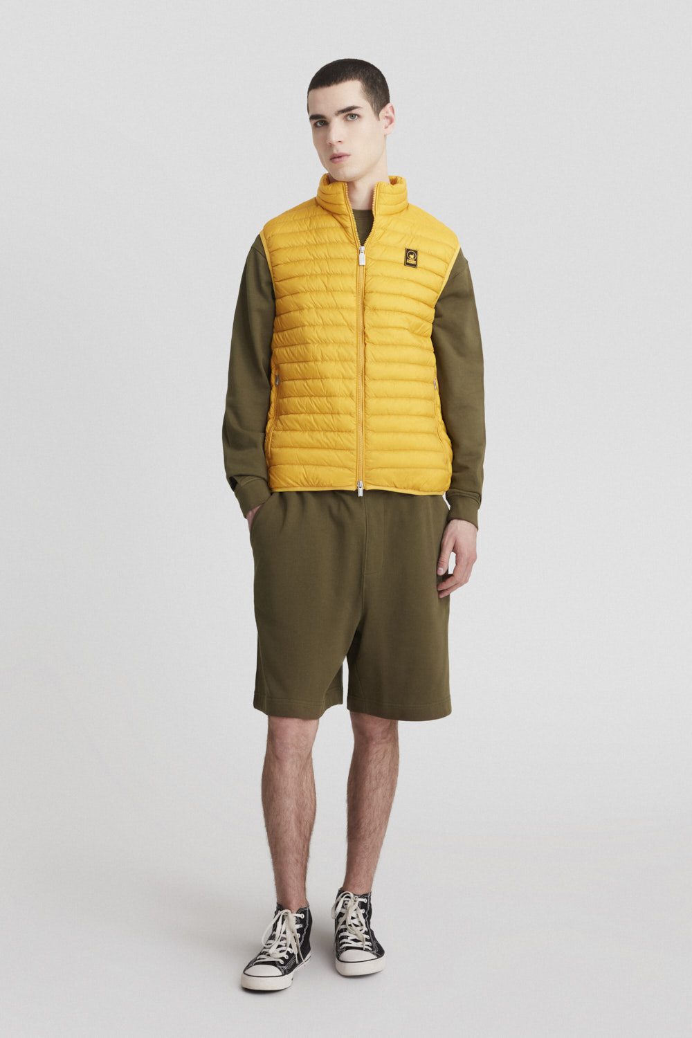 ciesse-outdoor-daunenweste-herren-gelb-echte-daunen-rmellos image 1