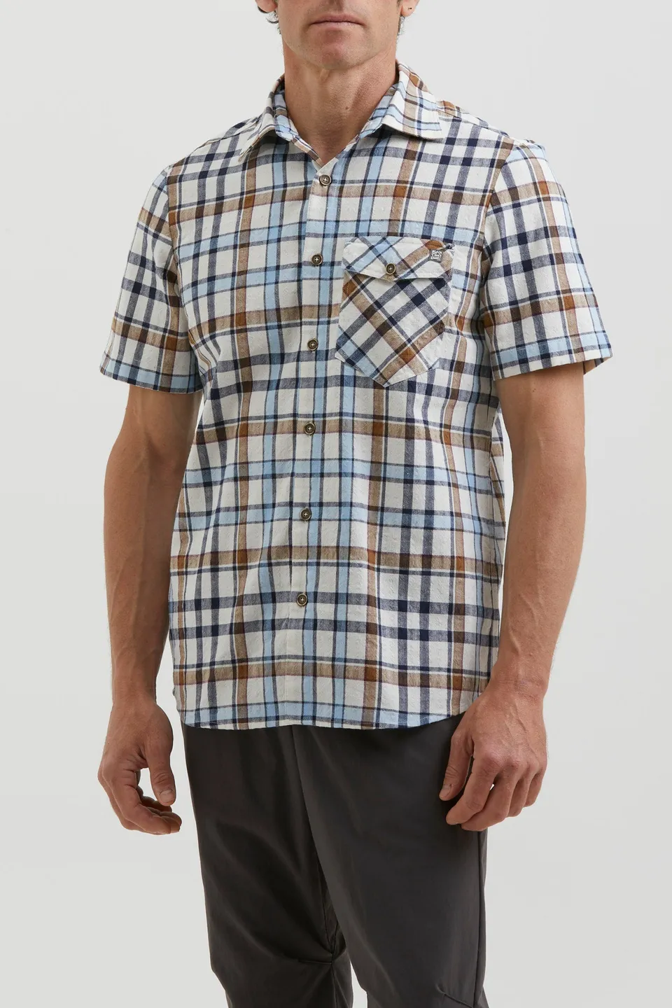 e9-ramo-shirt-herren-karo-baumwolle-avocadocheck image 1