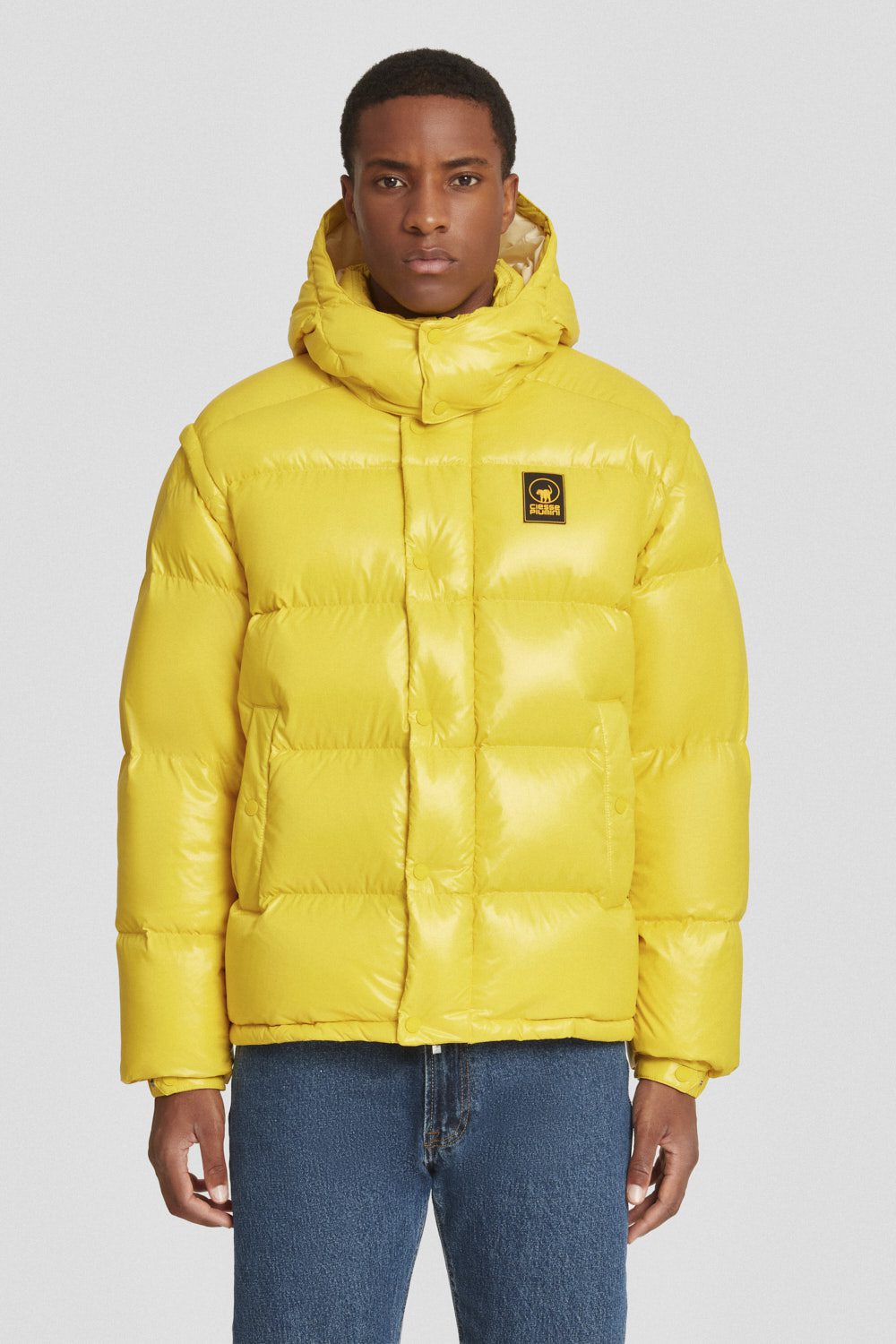 ciesse-outdoor-piumini-daunenjacke-gelb-kapuze-abnehmbar image 2