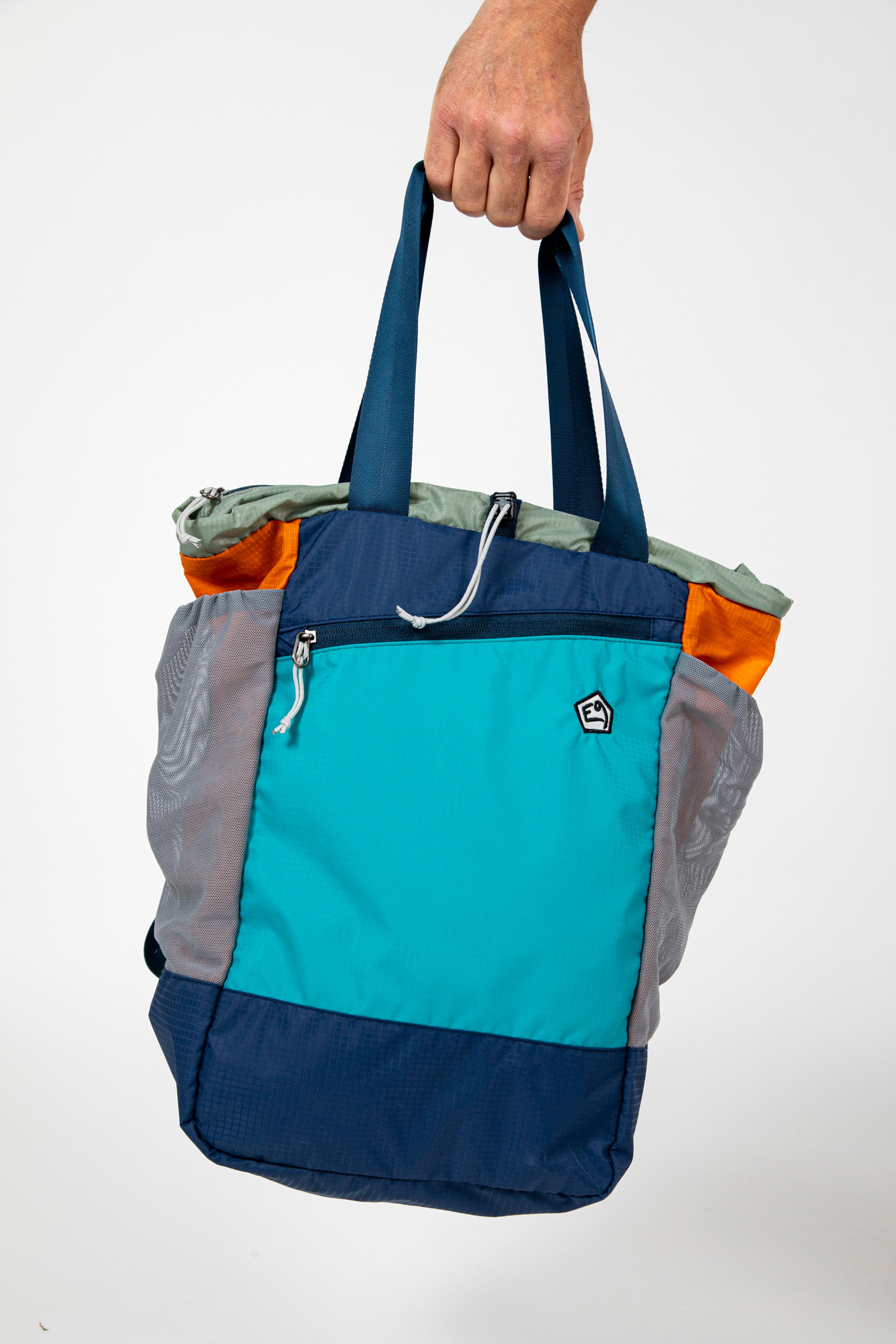 e9-bagpack-falt-tasche-shopper-blau-tu-reiverschluss image 2
