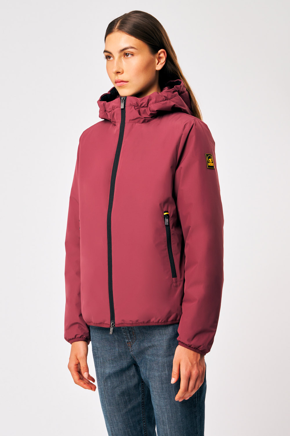ciesse-outdoor-sofy-damen-winterjacke-bordeaux-wattiert-mit-kapuze image 3