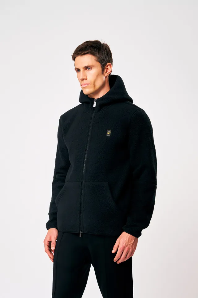 ciesse-outdoor-rodrigo-teddyjacke-herren-schwarz-mit-kapuze image 1