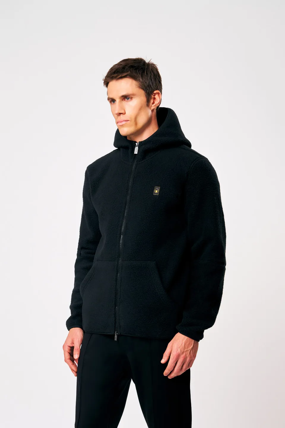 ciesse-outdoor-rodrigo-teddyjacke-herren-schwarz-mit-kapuze image 1