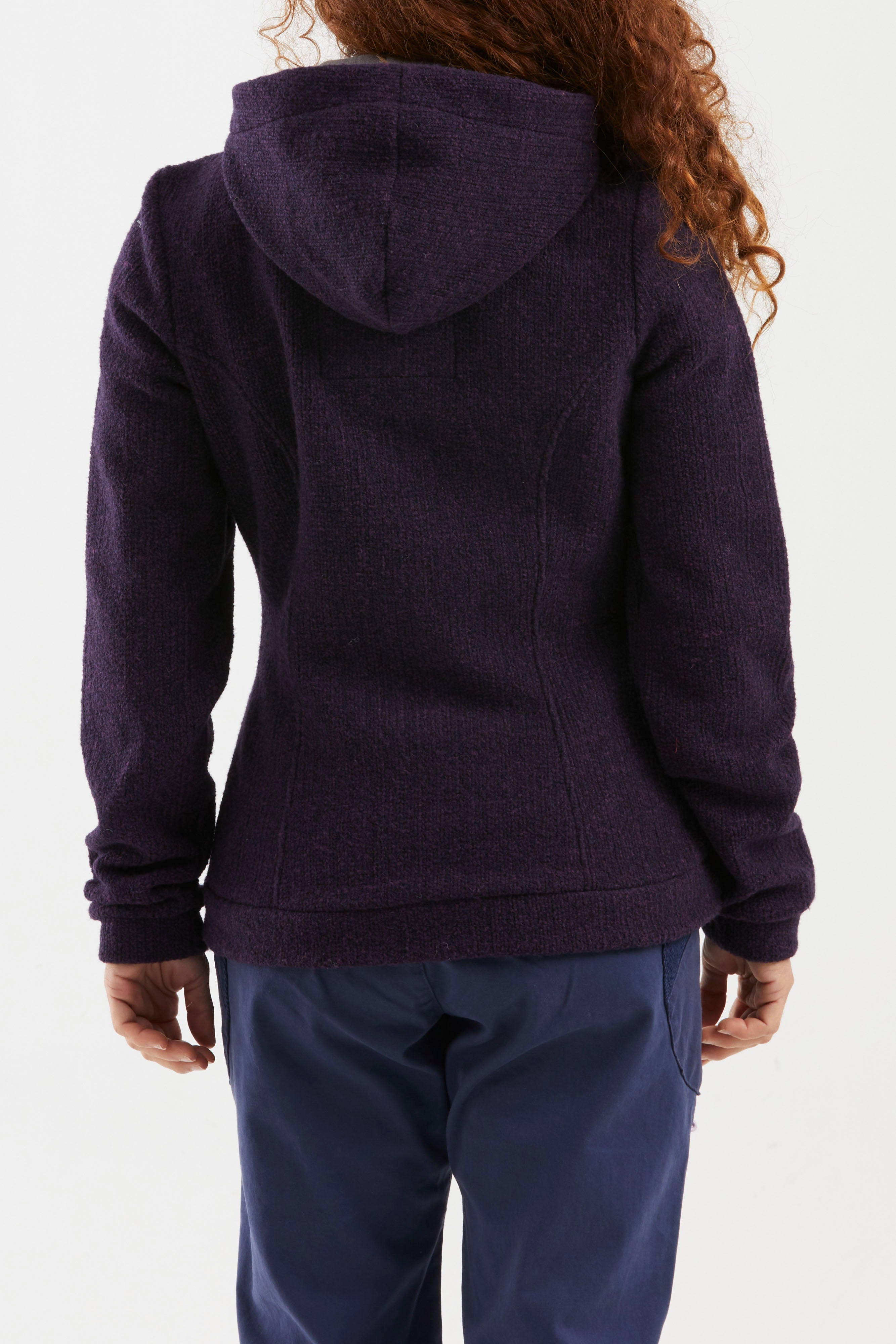 e9-mimma-strickjacke-bordeaux-cream-hoodie-damen image 2
