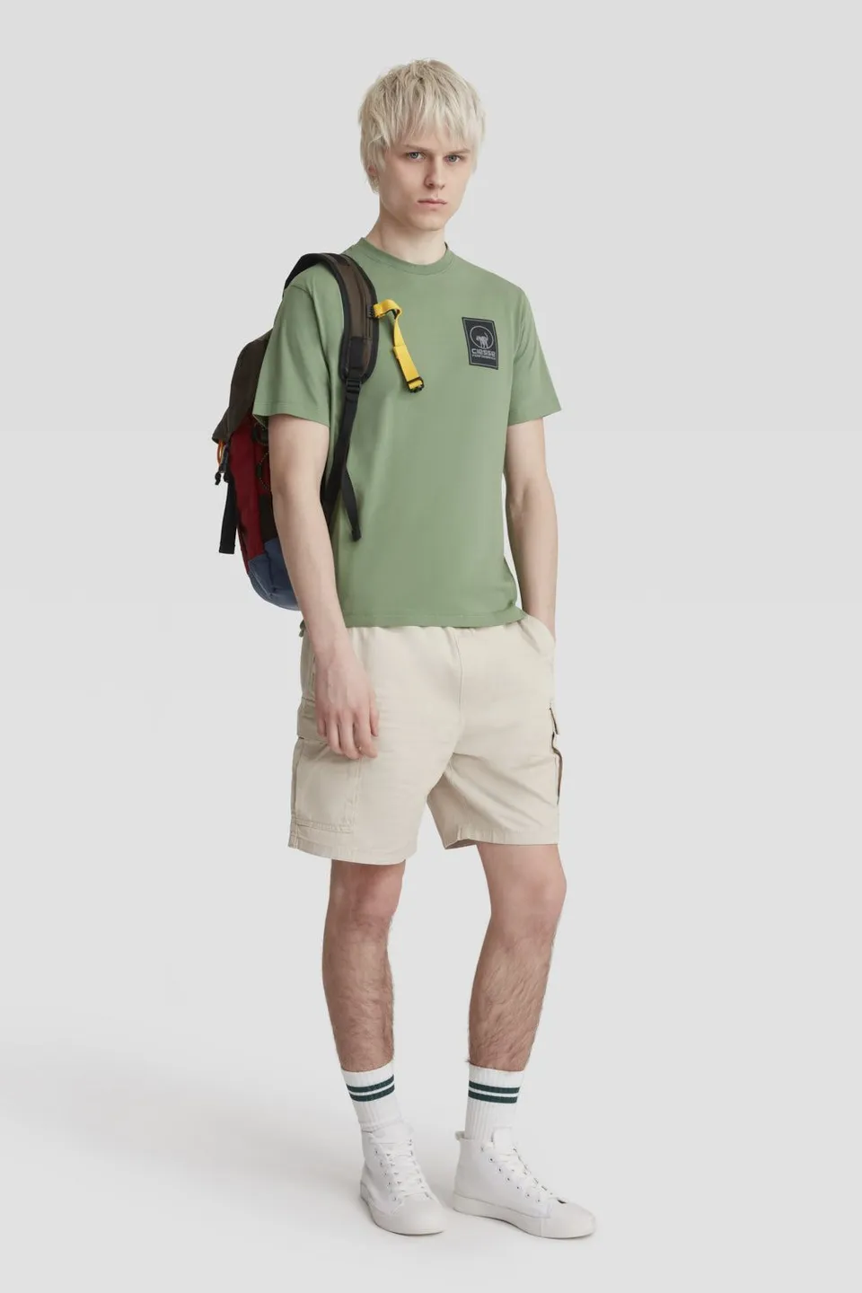 ciesse-t-shirt-basic-t-shirt-gr-n-rundhals-100-baumwolle image 1