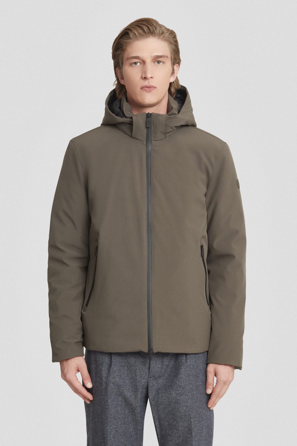 ciesse-outdoor-softshelljacke-oliv-kurz-10k-kapuze image 2