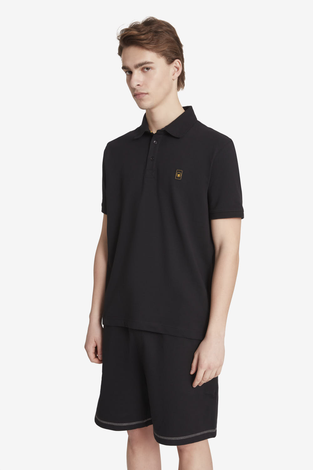 ciesse-piff-4-0-polo-herren-schwarz-piqu-baumwolle-stretch image 2