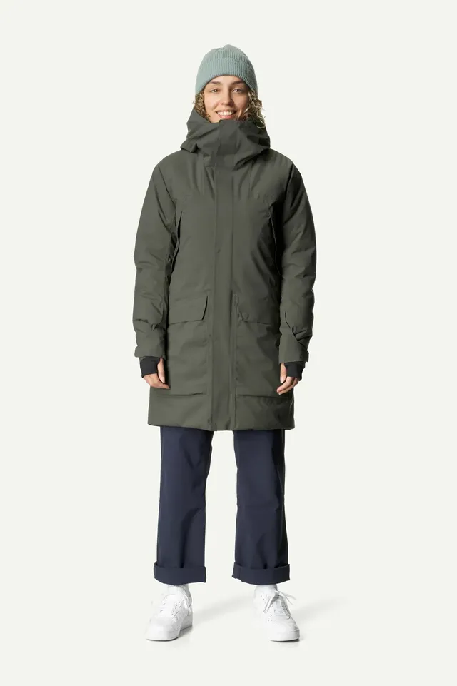 houdini-the-square-fall-in-parka-damen-baremark-green-wasserdicht image 1