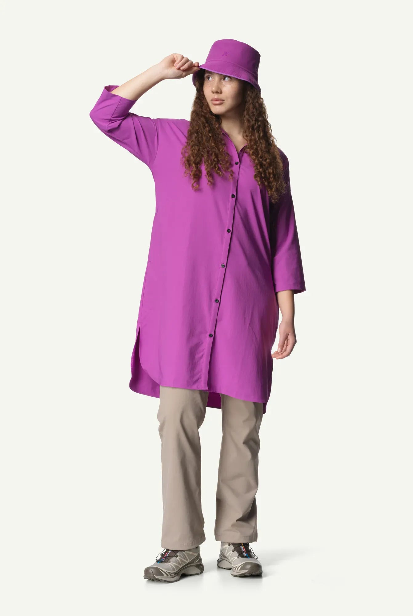 houdini-route-shirt-dress-kleid-damen-purple-up-leicht-recycelt image 1