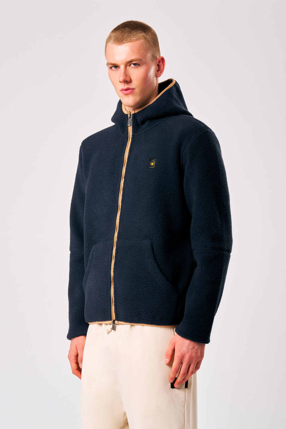 ciesse-rodrigo-teddyjacke-blau-herren-mit-kapuze image 1