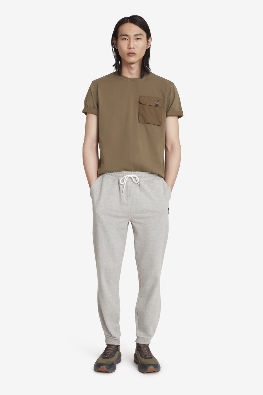 ciesse-pantaloni-flax-4-0-hose-grau-melange-baumwolle image 1