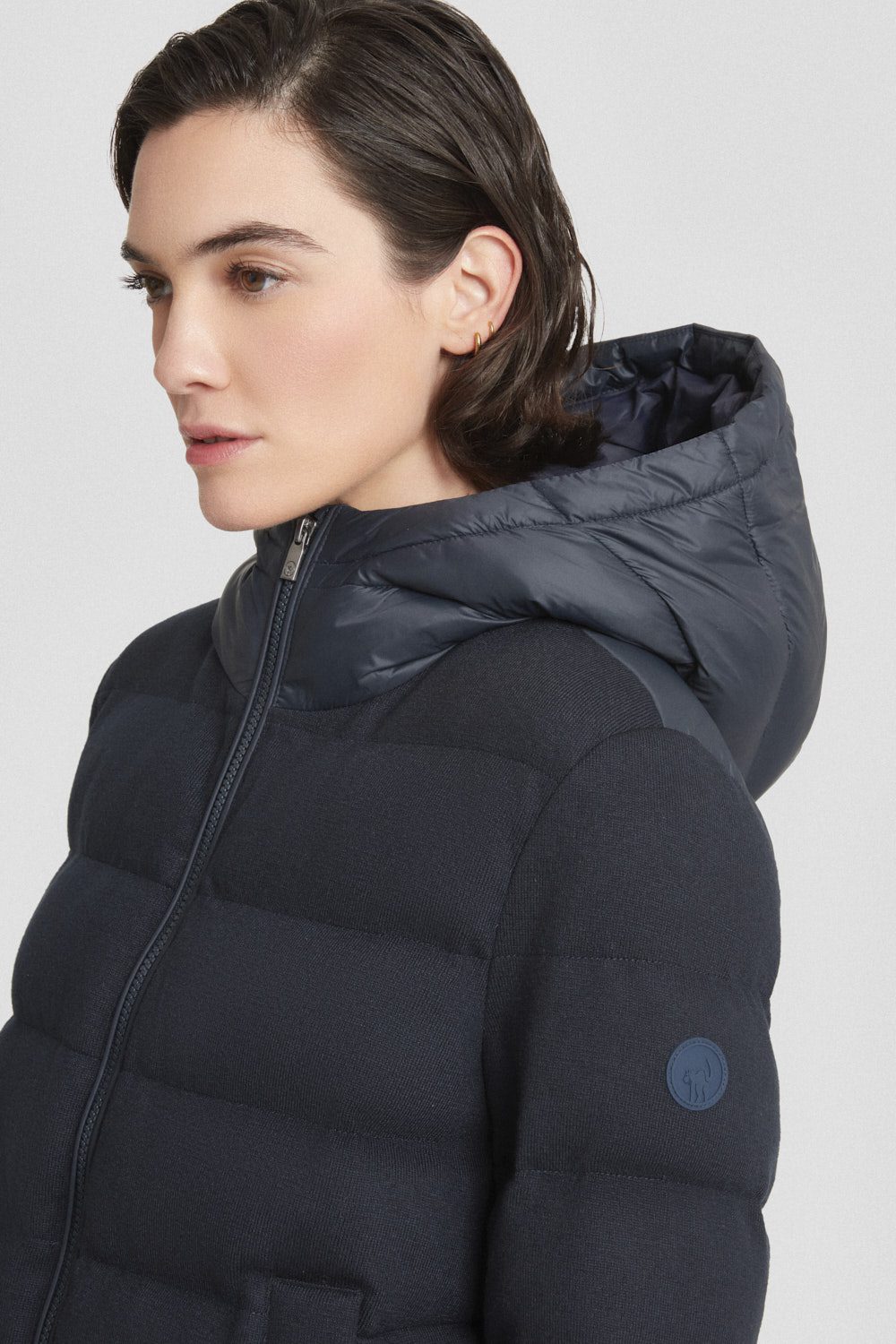 ciesse-giacche-leggere-jacke-blau-nylon-kapuze image 3
