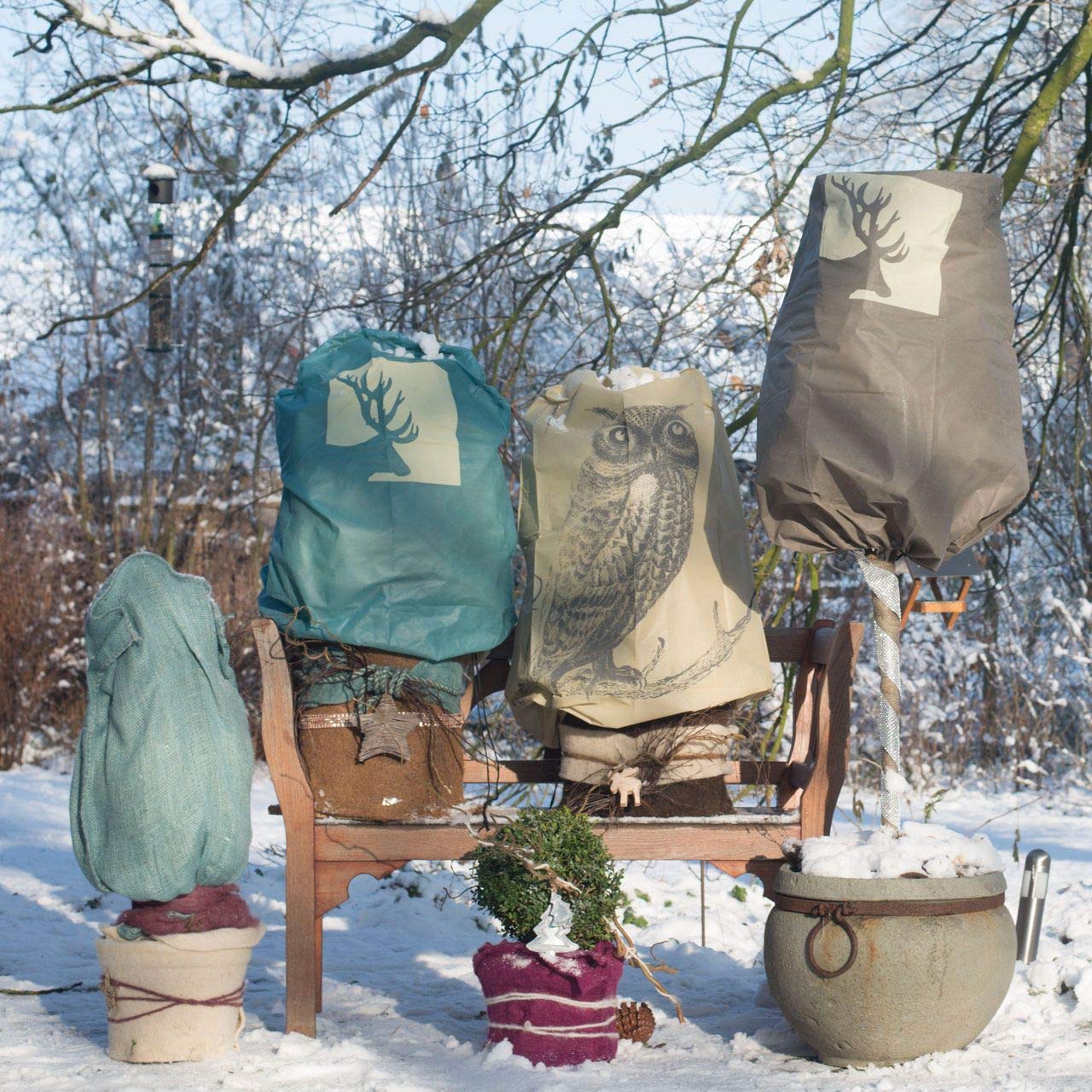 afp-winter-vlieshaube-eule-vintage-beige-110x110-cm-50g image 5