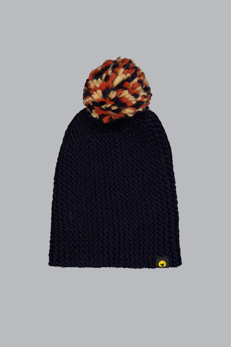 ciesse-licy-strickm-tze-blau-mit-pompon-wolle image 1