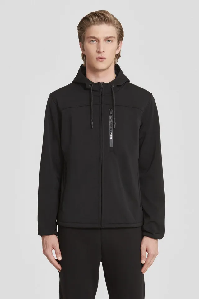ciesse-outdoor-sweatjacke-schwarz-mit-kapuze-polyester-herren image 1