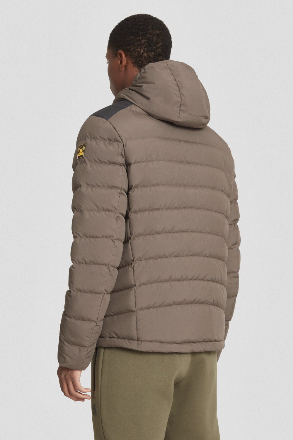 ciesse-outdoor-piumini-daunenjacke-kurz-braun-kapuze-wasserabweisend image 4