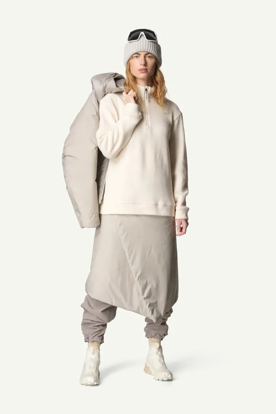 houdini-alto-w-s-half-zip-fleece-damen-sugar-snow-merino-tencel image 1