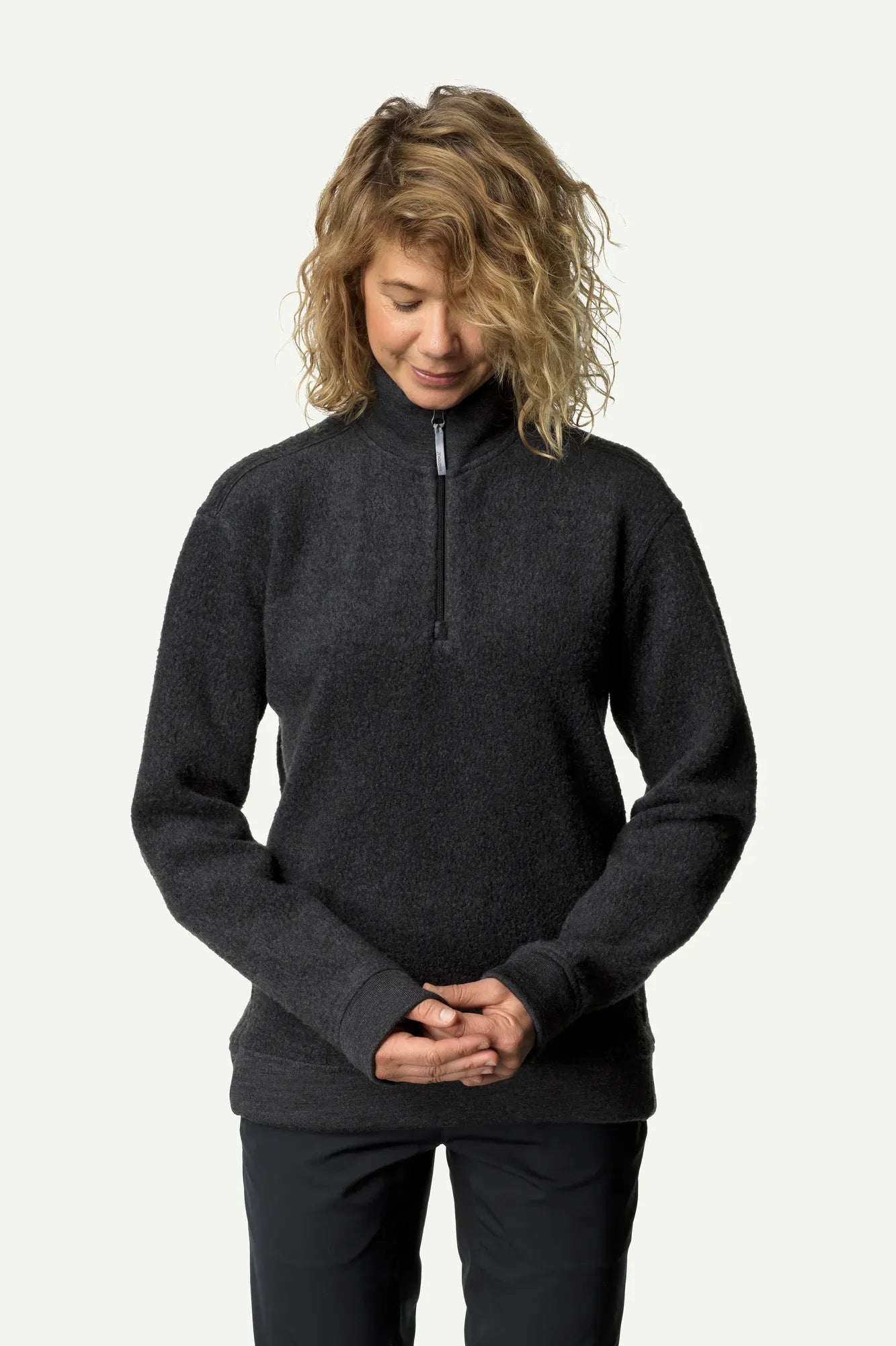 houdini-alto-w-s-half-zip-fleece-damen-sugar-snow-merino-tencel image 7