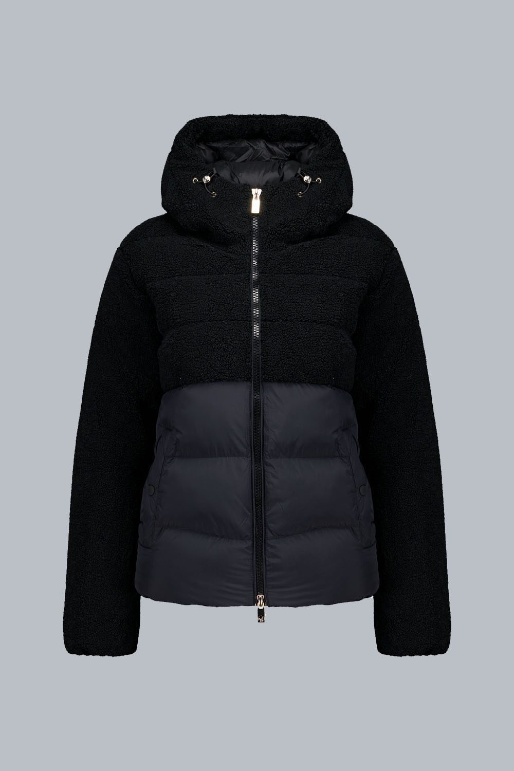 ciesse-outdoor-bonilla-daunenjacke-schwarz-teddy-hybrid-mit-kapuze image 1