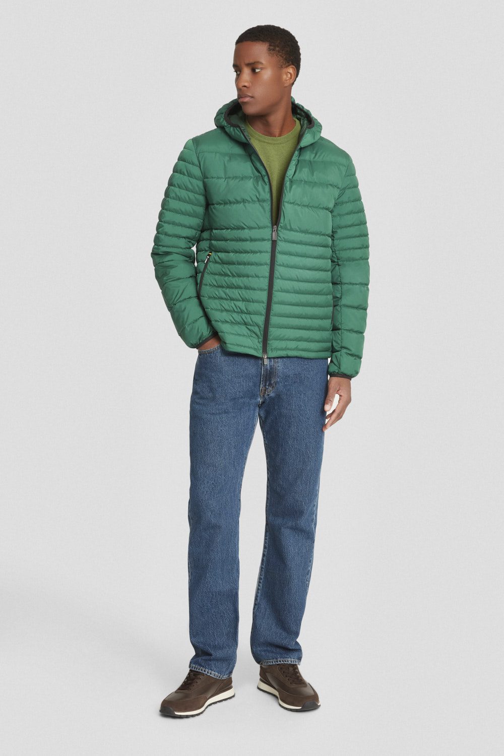 ciesse-piumini-daunenjacke-gr-n-mit-kapuze-polyester-dwr image 2