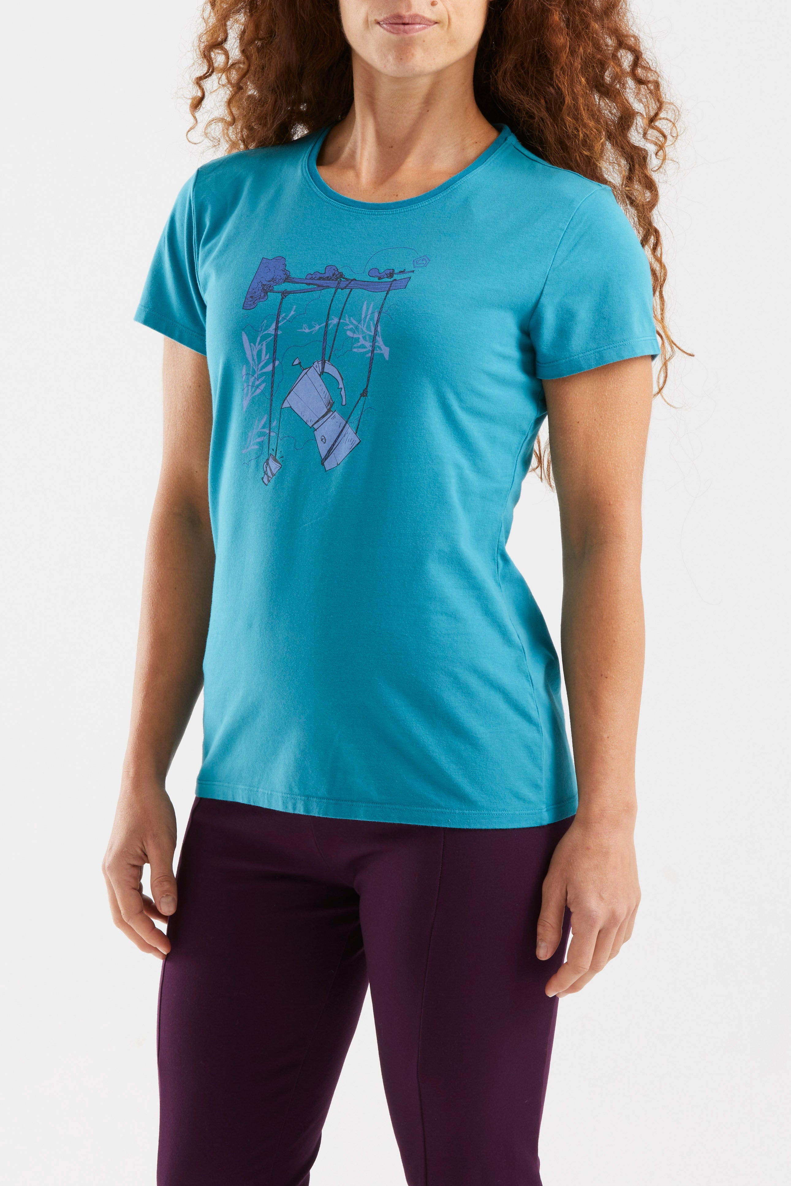 e9-w-bond-t-shirt-turquoise-bio-baumwolle-damen image 3