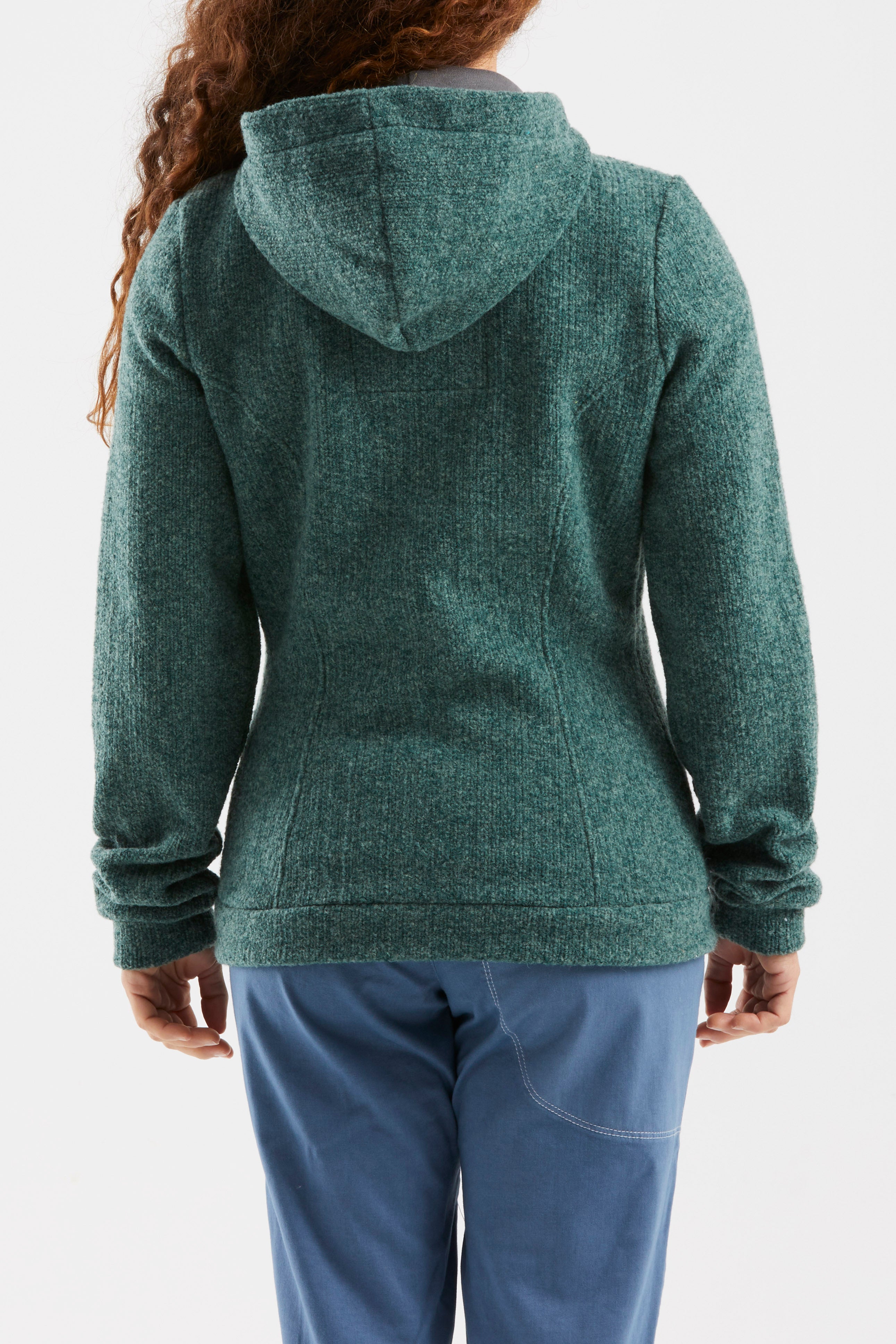 e9-mimma-strickhoodie-zip-emerald-green image 2