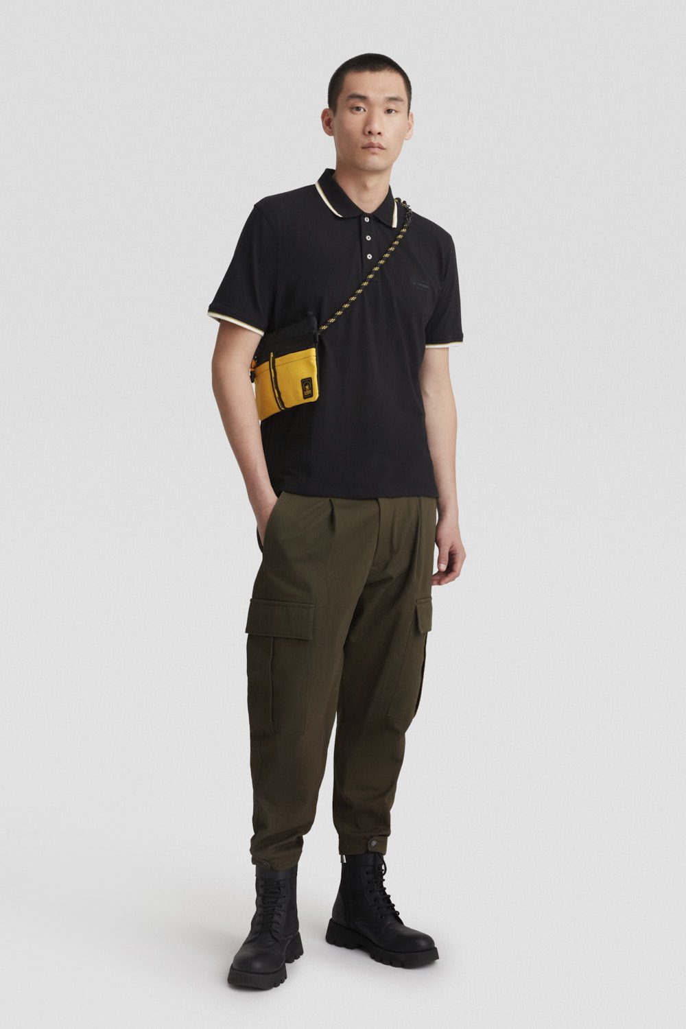 ciesse-outdoor-polo-jersey-stretch-poloshirt-schwarz-baumwolle image 1