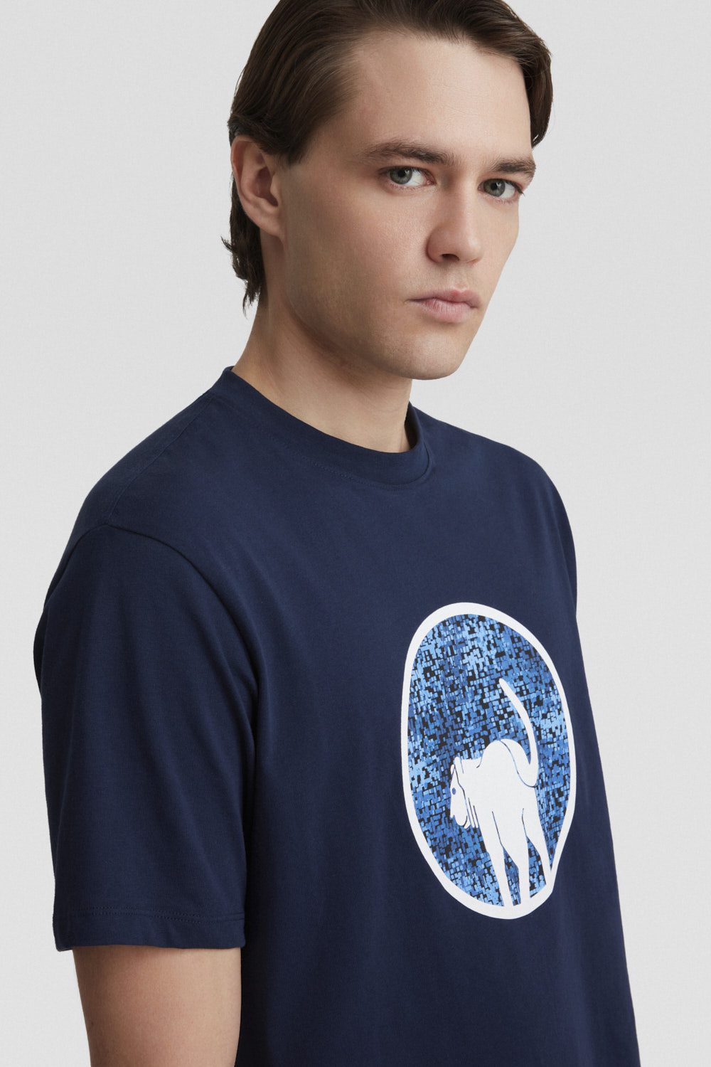 ciesse-outdoor-t-shirt-blau-baumwolle-rundhals-mit-print image 6
