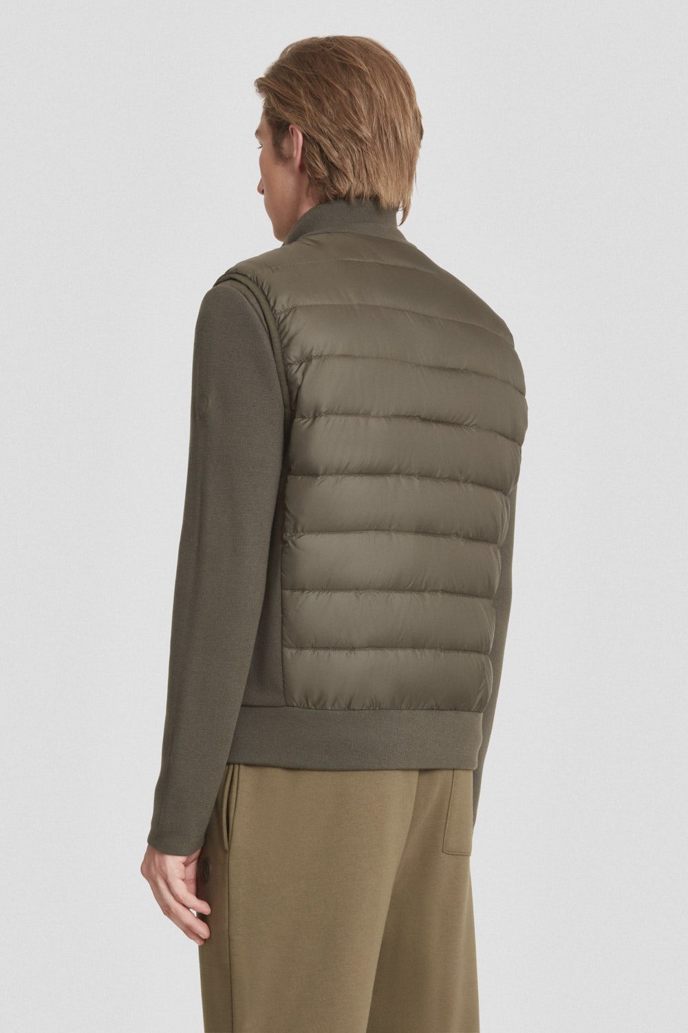 ciesse-gilet-steppweste-gr-n-gef-ttert-strick image 4