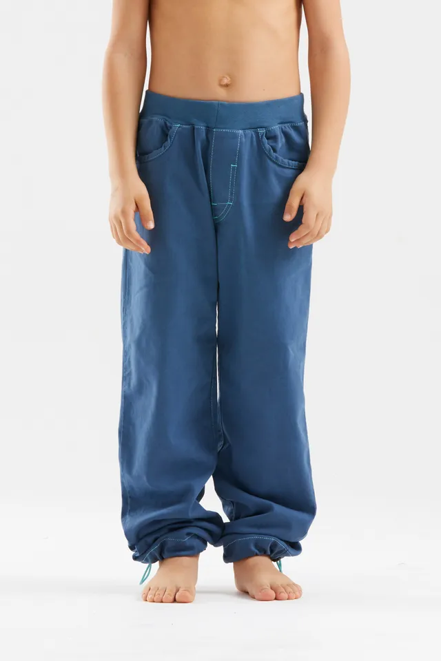 e9-b-pit-kinder-kletterhose-steel-blue-bambus-regular-fit image 1