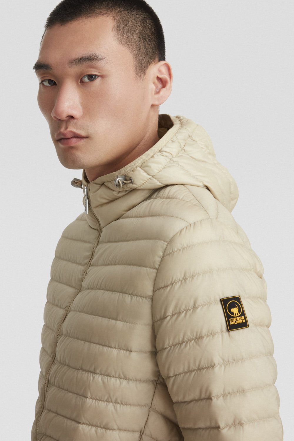 ciesse-outdoor-daunenjacke-beige-mit-kapuze-echt-daune-leicht image 6