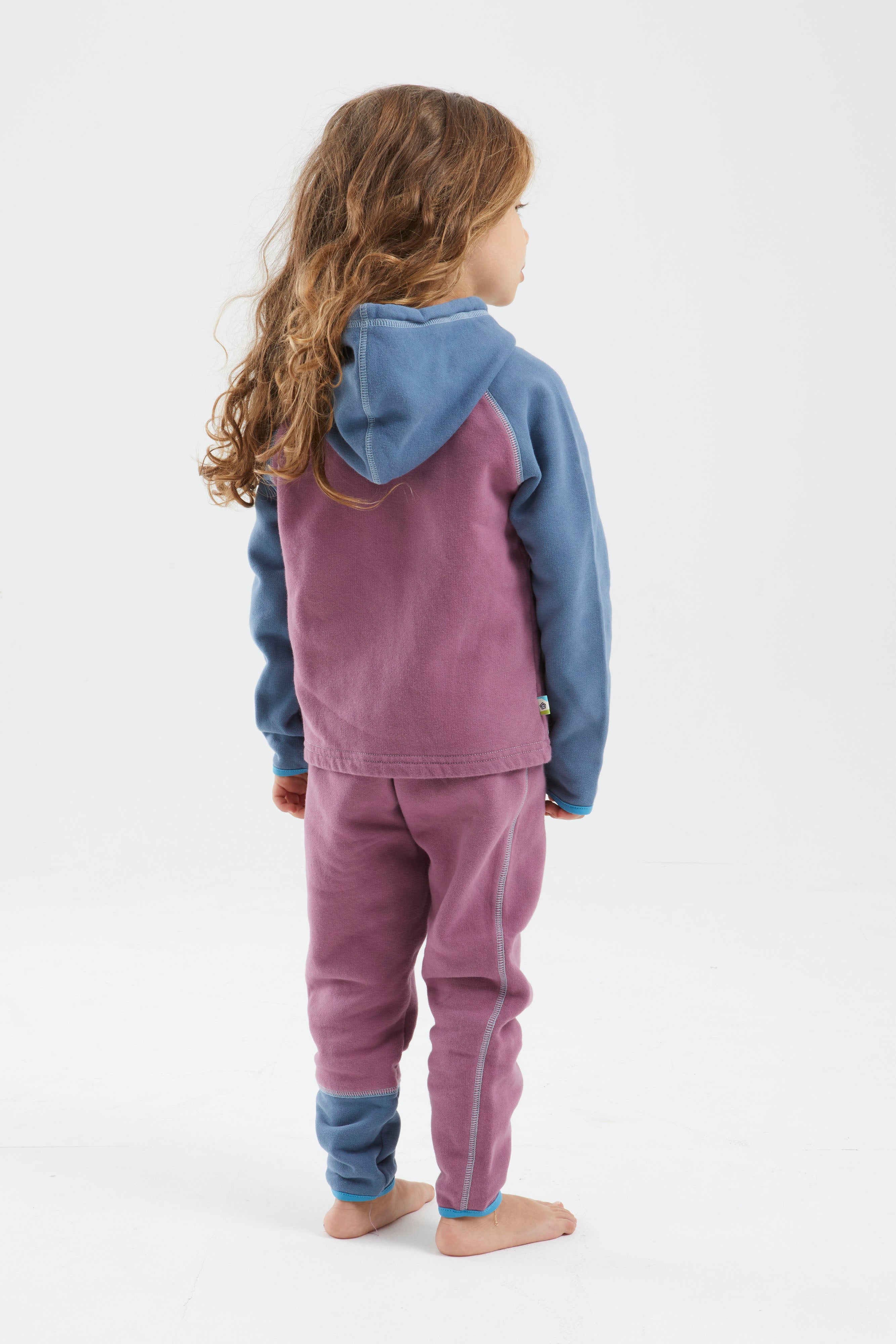 e9-pingu-babyanzug-cerulean-curry-bio-baumwolle-fleece image 3