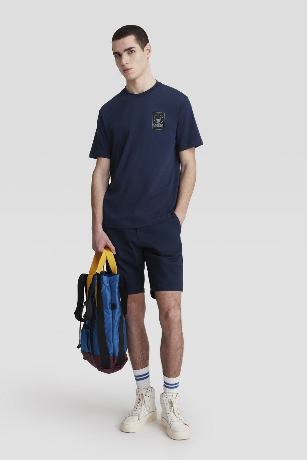ciesse-outdoor-t-shirt-baumwollshirt-blau-rundhals-regular image 1