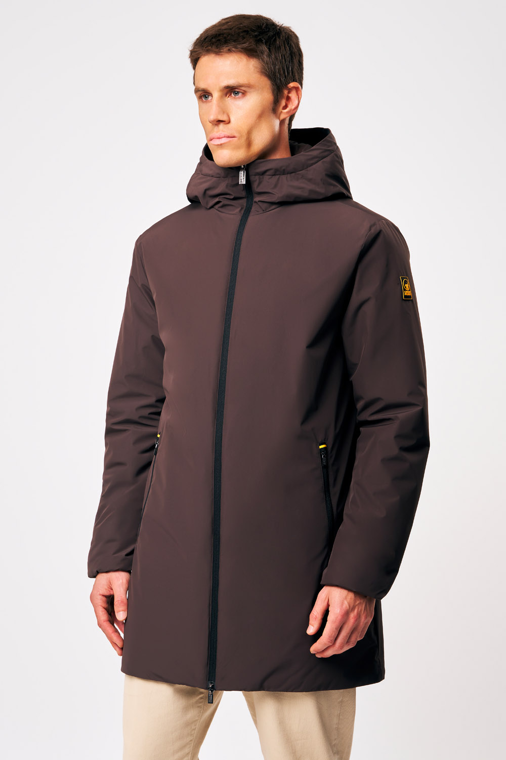 ciesse-outdoor-gunbu-lange-winterjacke-herren-braun-mit-kapuze image 3