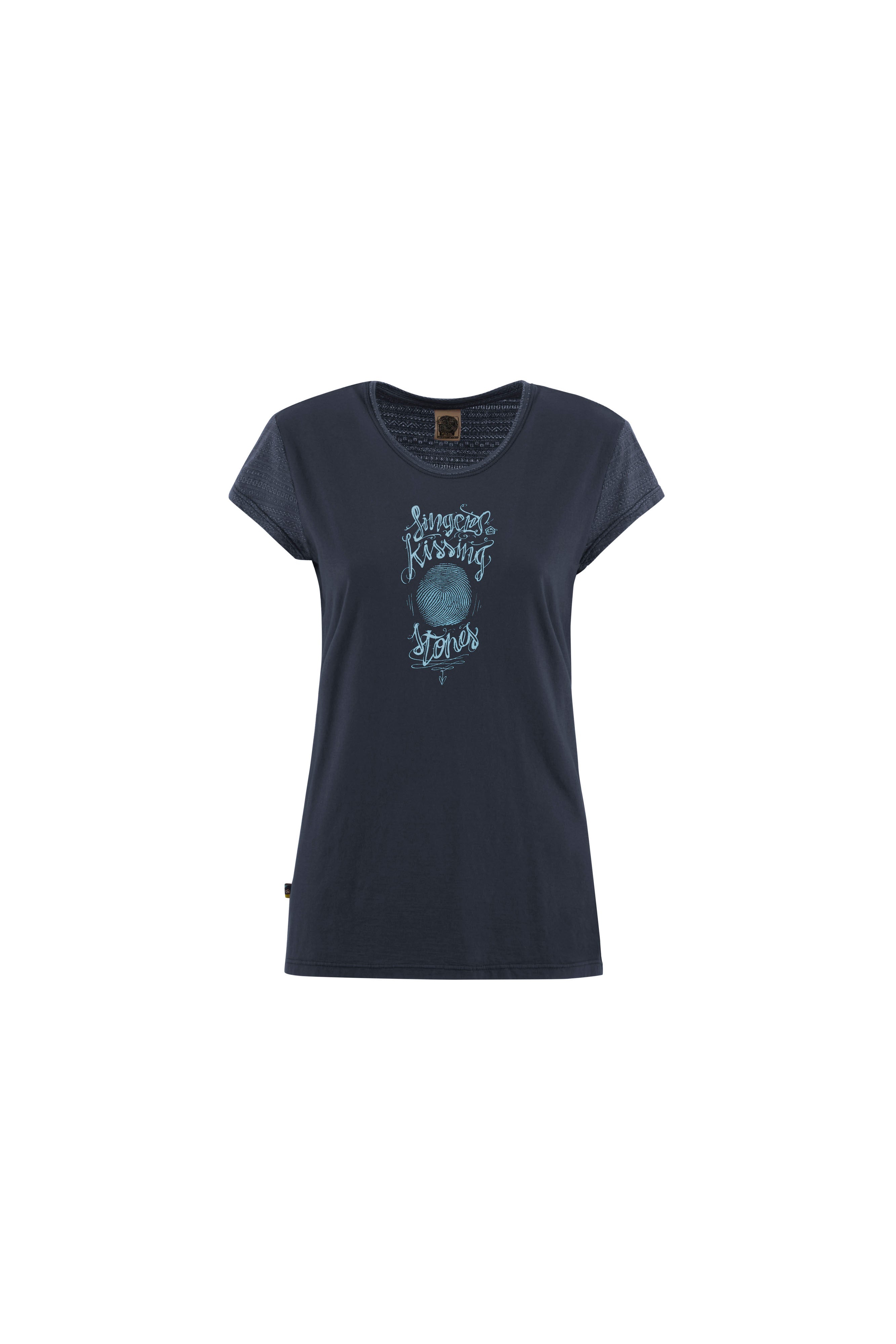 e9-kiss-t-shirt-damen-ocean-blue-modal-slim-fit image 8