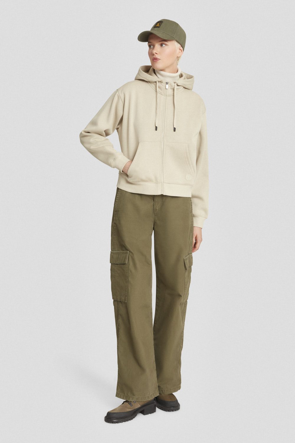 ciesse-outdoor-zip-hoodie-beige-kapuzenpullover image 2