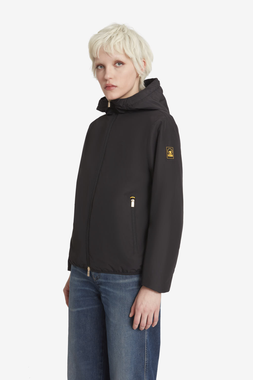 ciesse-liana-bergangsjacke-damen-schwarz-kapuze-taslan image 2