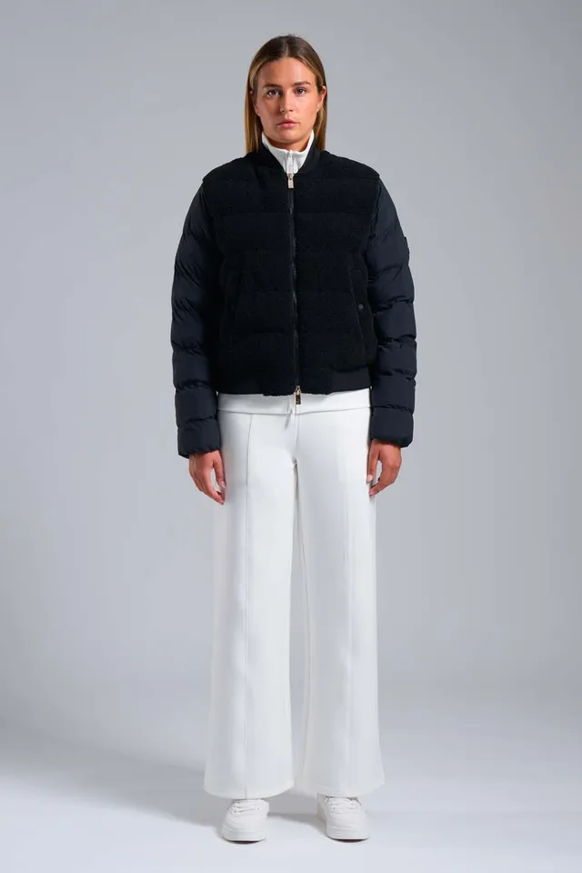 ciesse-edna-bomberjacke-schwarz-teddy-hybrid-winter image 1