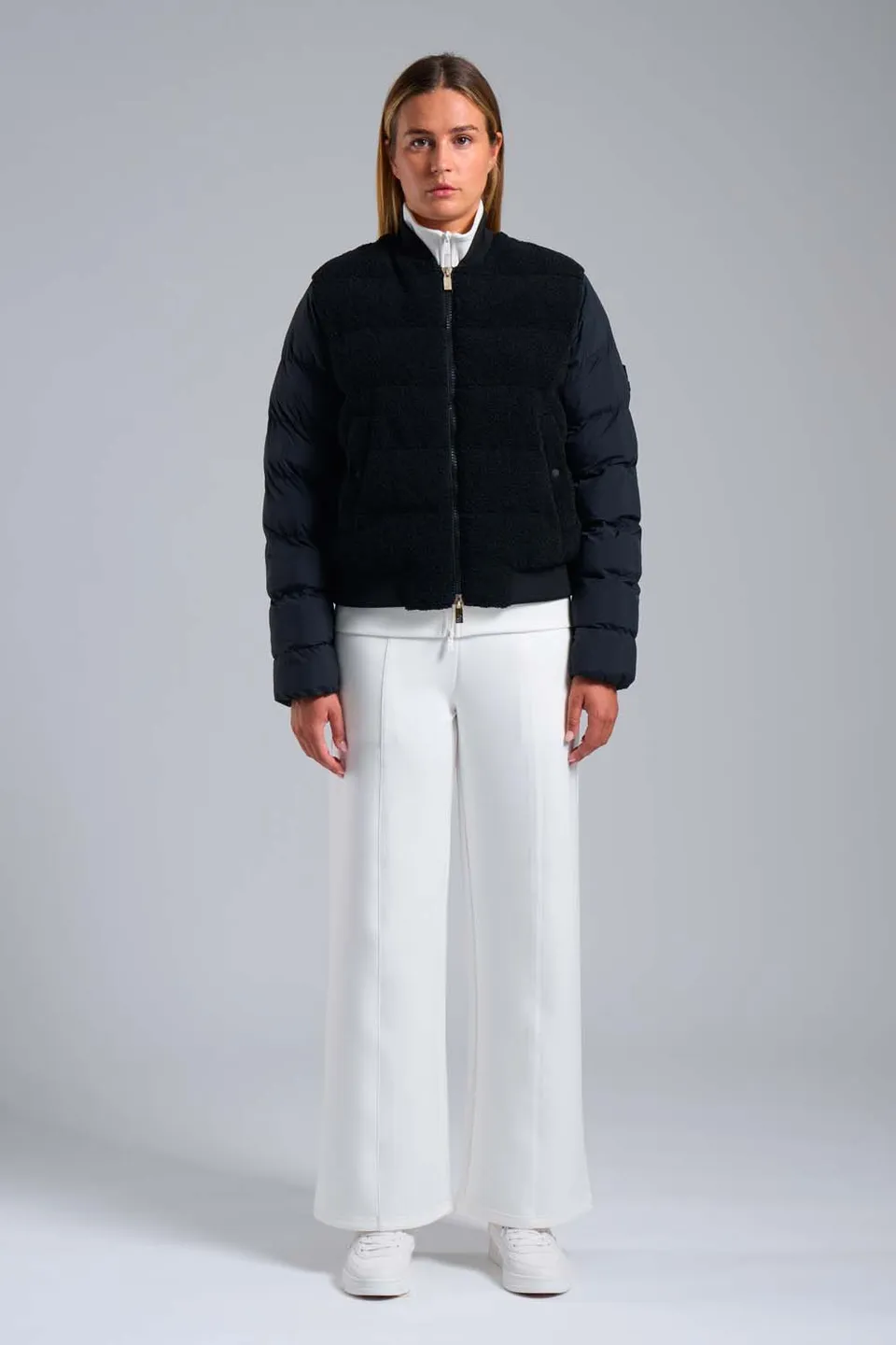 ciesse-edna-bomberjacke-schwarz-teddy-hybrid-winter image 1