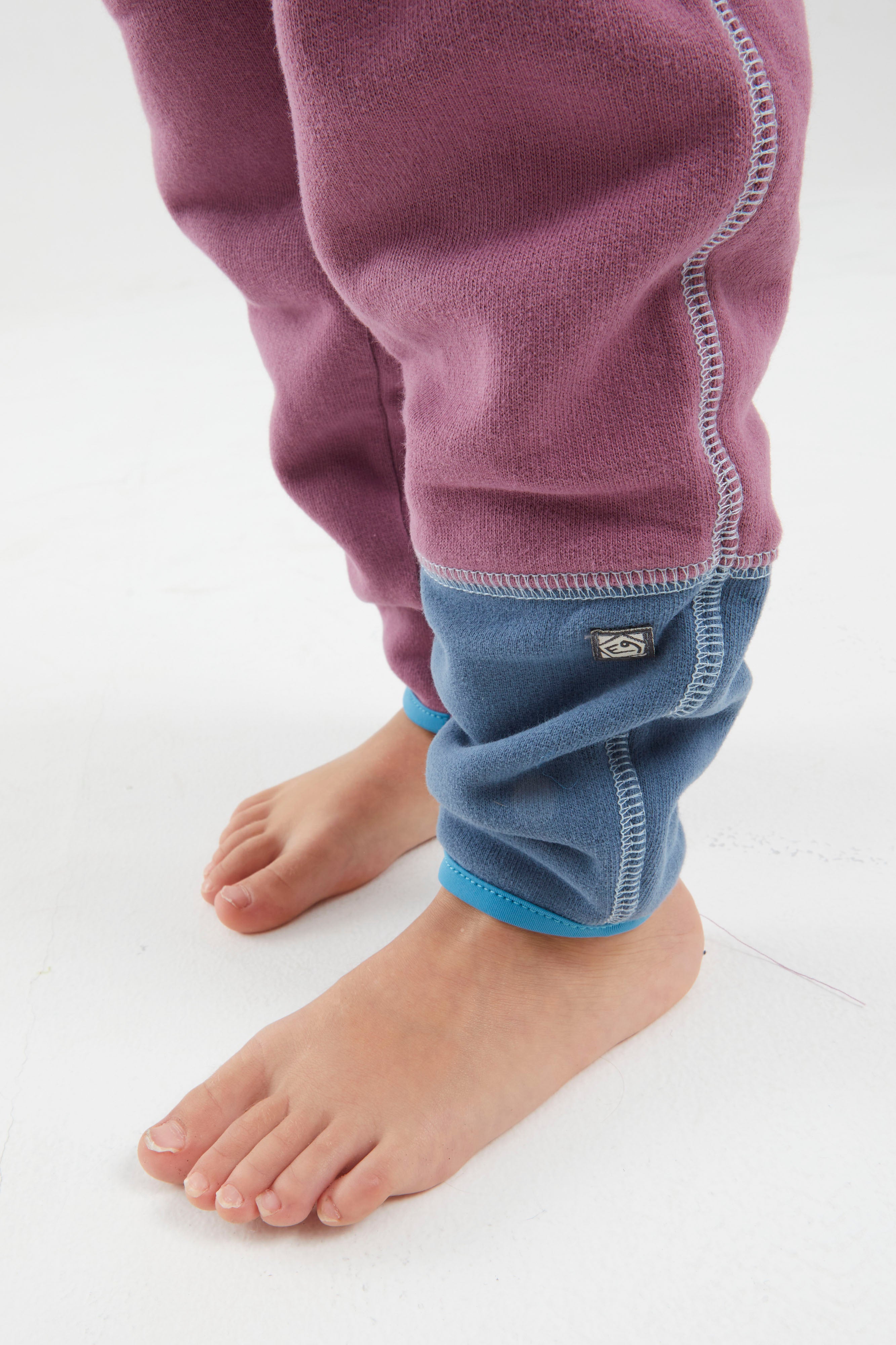 e9-pingu-babyanzug-cerulean-curry-bio-baumwolle-fleece image 4