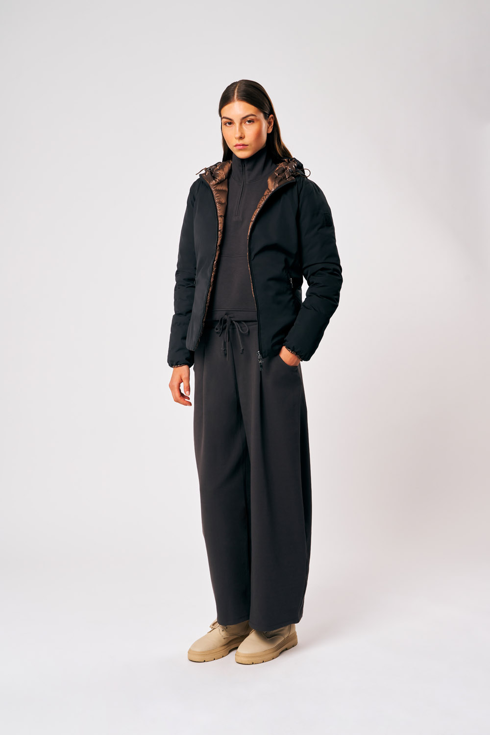 ciesse-linda-3-0-daunenjacke-schwarz-wendejacke-damen image 1
