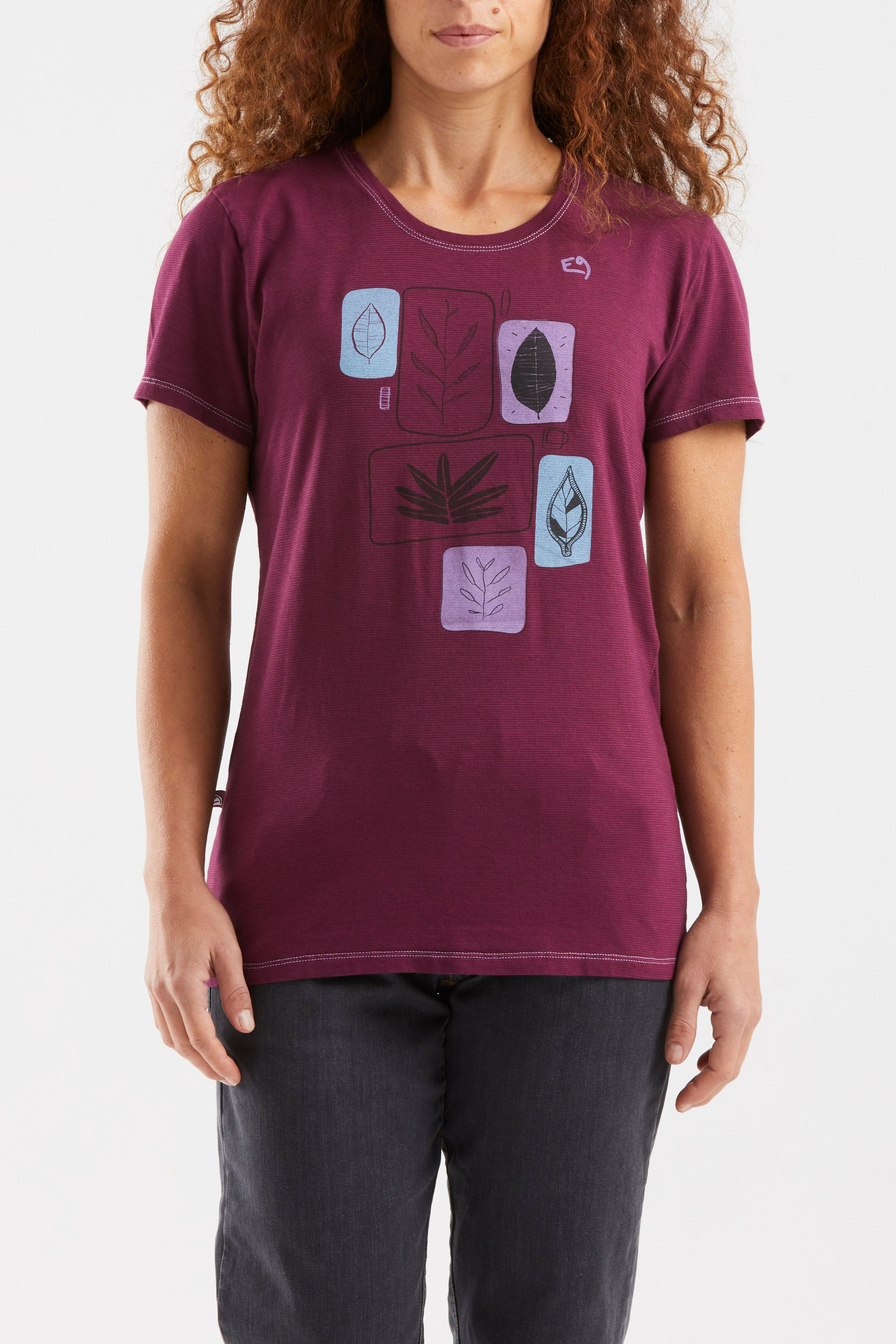e9-pamma-t-shirt-sangria-gr-m-bambus-baumwolle image 1