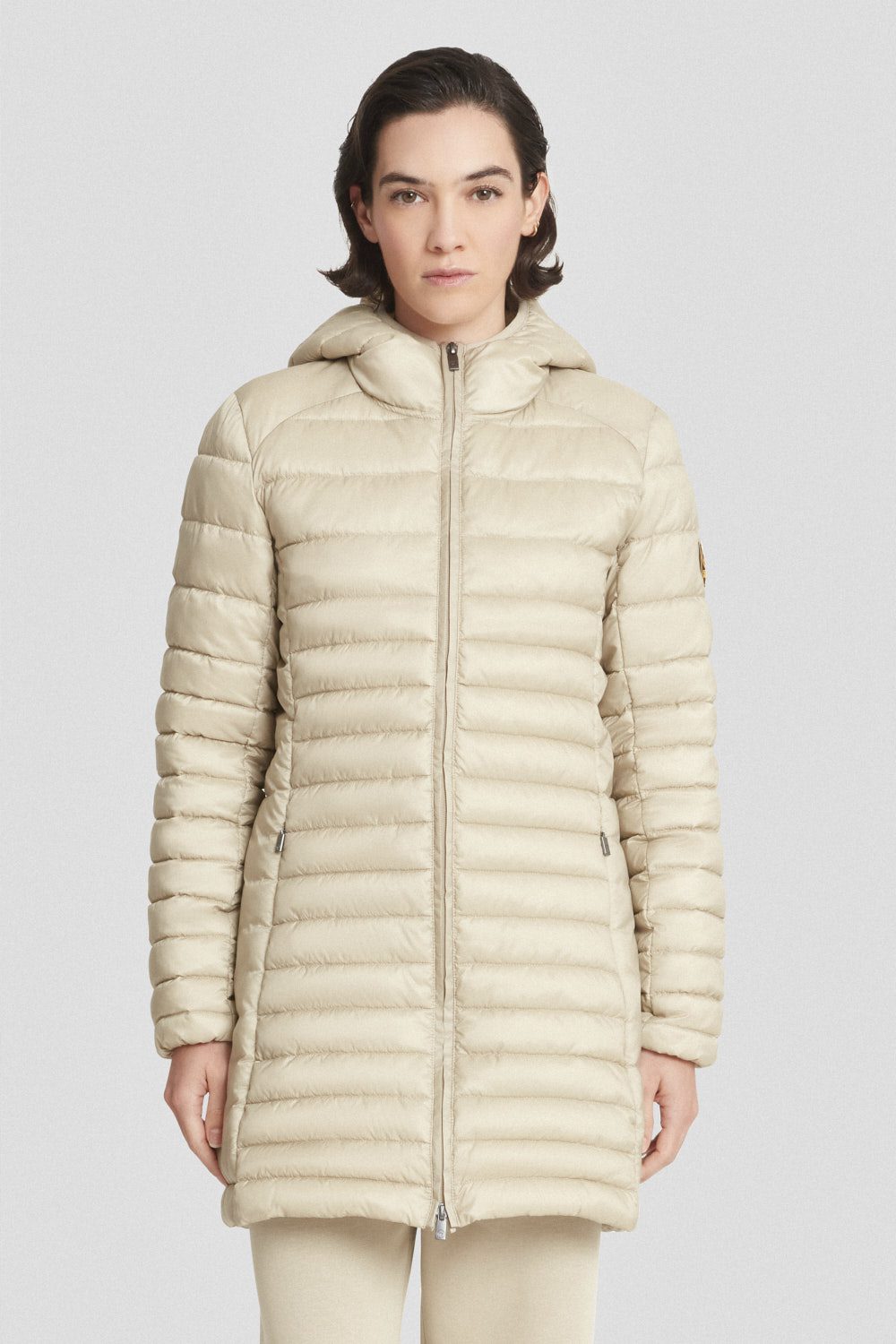 ciesse-piumini-wintermantel-beige-lang-stepp-wasserabweisend image 2